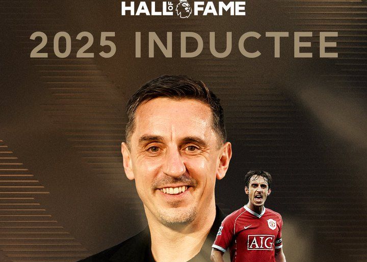 Offiziell: Manchester United-Star Neville wurde in die Premier League Hall of Fame aufgenommen und gewann in seiner Karriere acht Mal die Premier League-Meisterschaft.