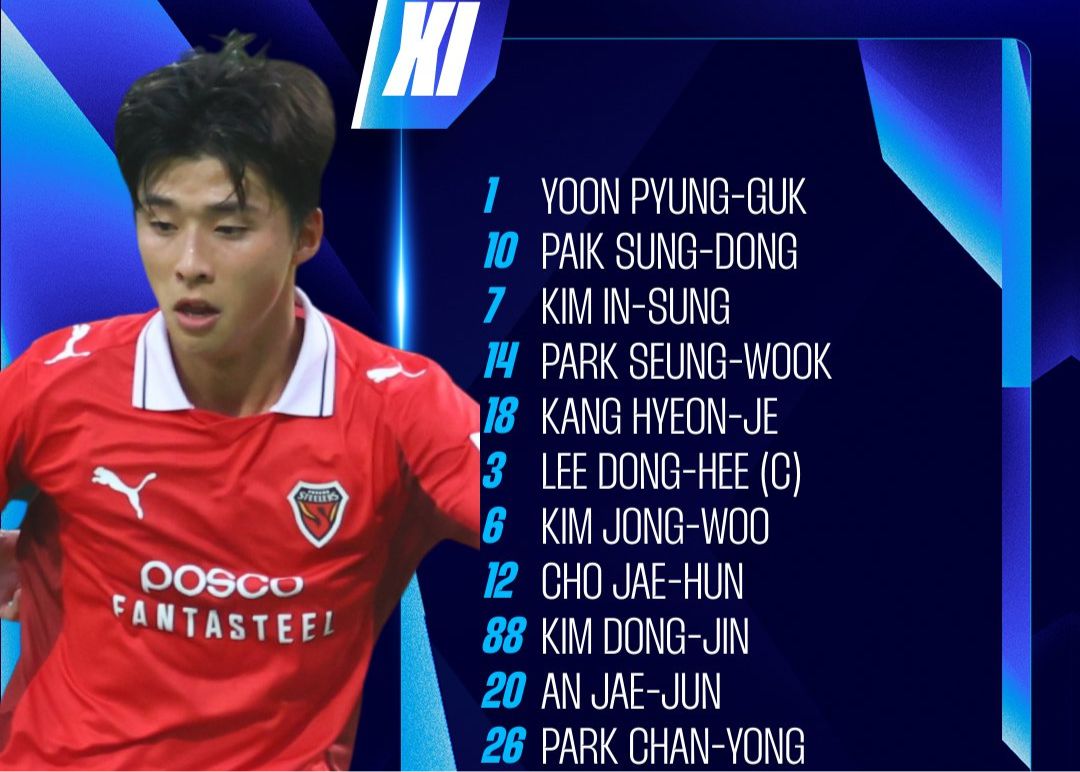 Pohang Ironman gegen Tampines Wanderers: Kim In-sung, Baek Seung-dong starten, Buhajir spielt