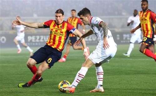 Lecce gegen AC Mailand