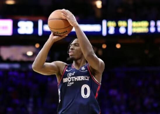 Verrückte Dreier! Die 76ers & Hornets erzielten im ersten Viertel insgesamt 14 Treffer, bei einer Schussquote von 56 %.