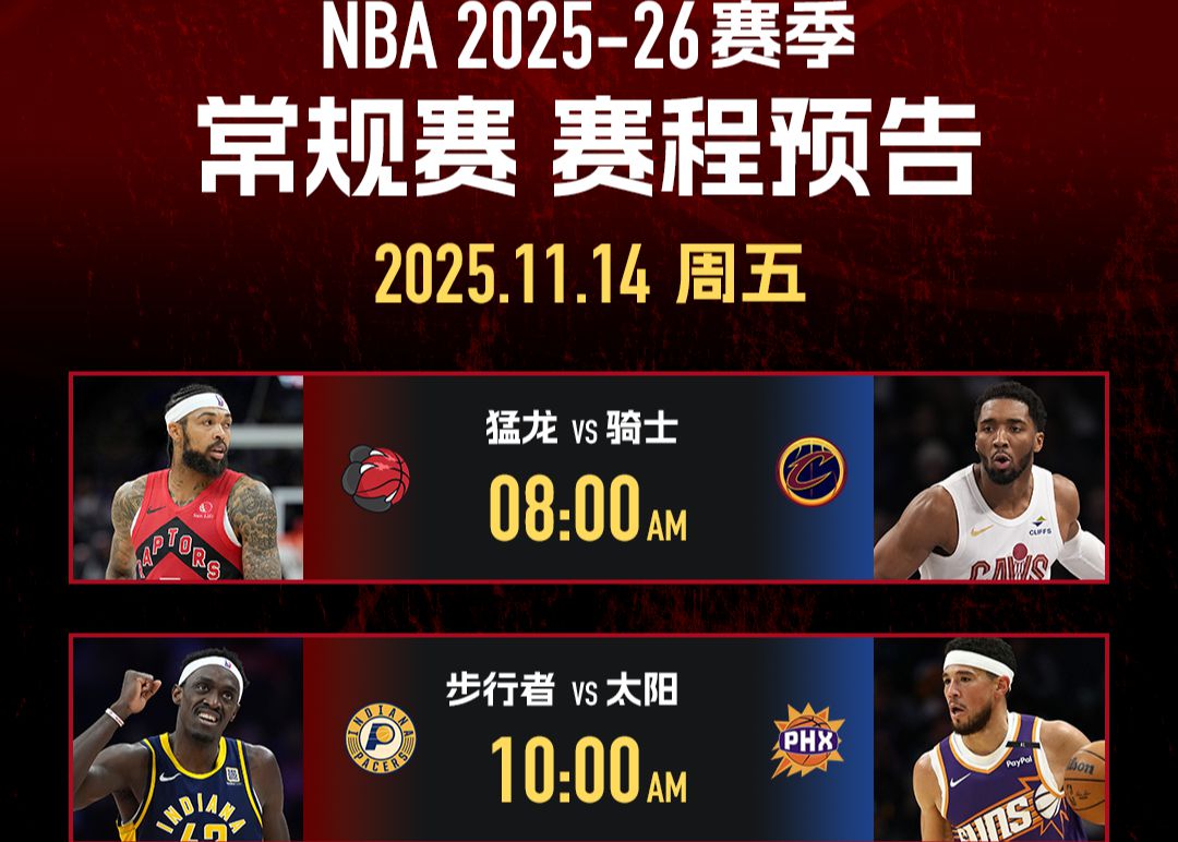 NBA-Highlights am 14. November: Können die Raptors die Cavaliers besiegen und die Suns ihren fünften Sieg in Folge einfahren?